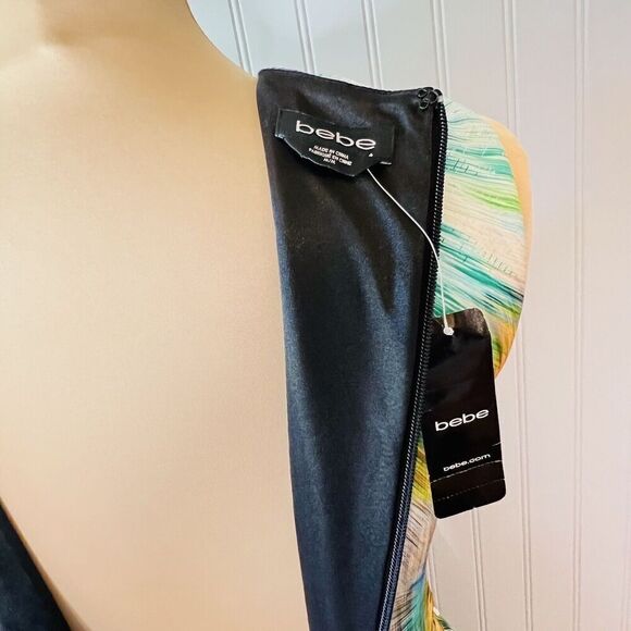 Bebe Alexis Sz M Mini Skater Dress Animal Print Tie Dye Fit Flare $139 NWT 0836 - Picture 10 of 15